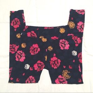 LULAROE Floral Pattern Buttery Soft Leggings - OS